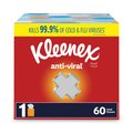 Kleenex Anti-Viral 3 Ply Tissues, 60 per box Sheets 49978